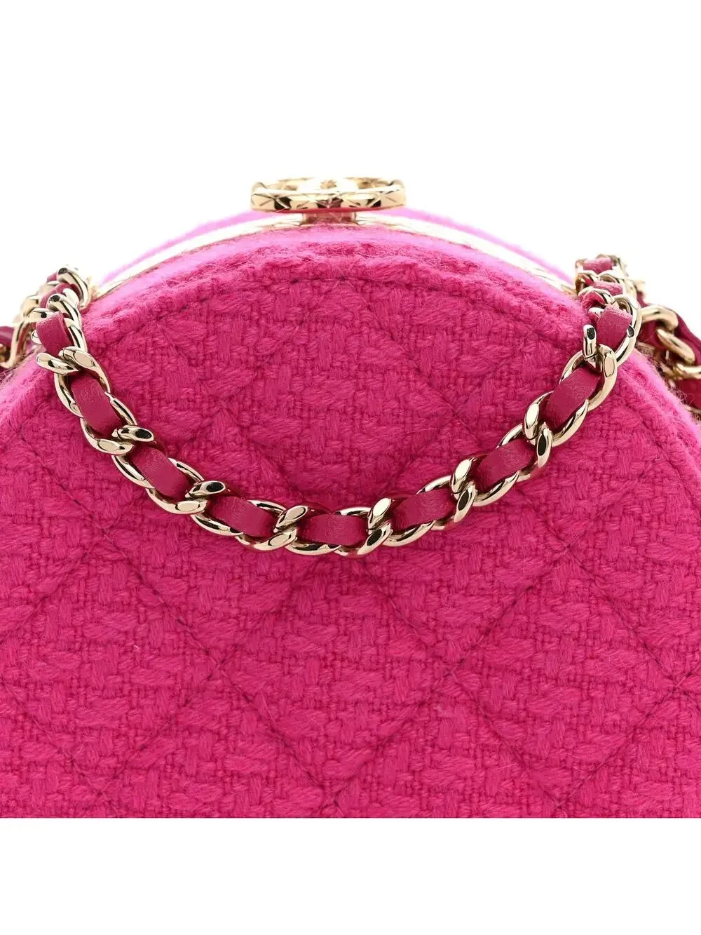 Chanel Metal Tweed Quilted Round Lock #322302C19B